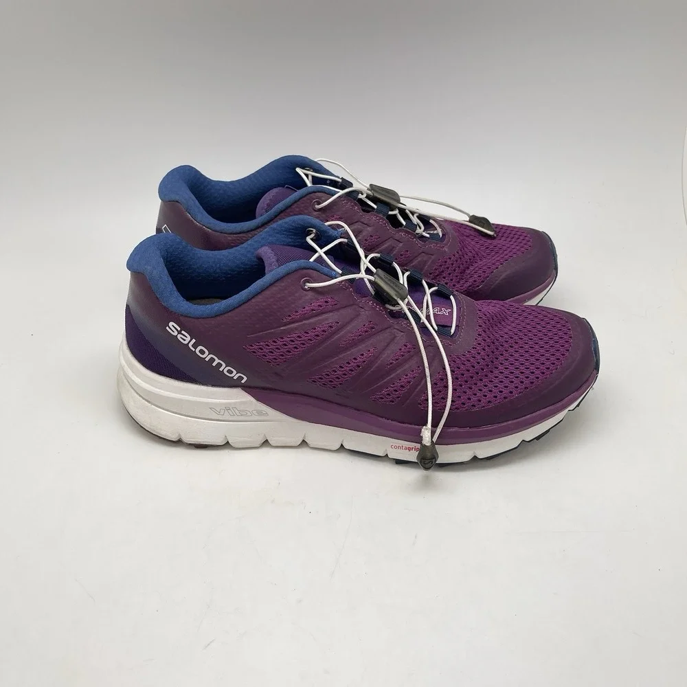Salomon Sneakers Womens 7.5 Sense Pro Max 392488 Purple Athletic Trail Gym Shoes